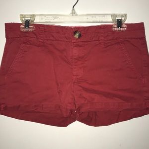 American Eagle midi red shorts